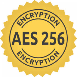 AES-256 encryption badge