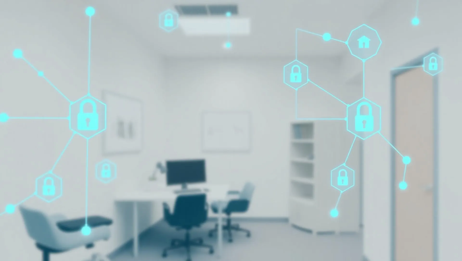 Therapy office with privacy-focused digital security