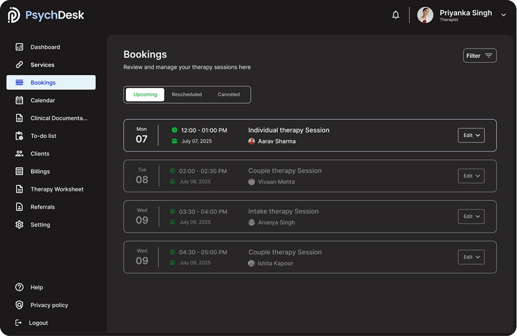 Interactive booking interface showing client scheduling portal with available time slots