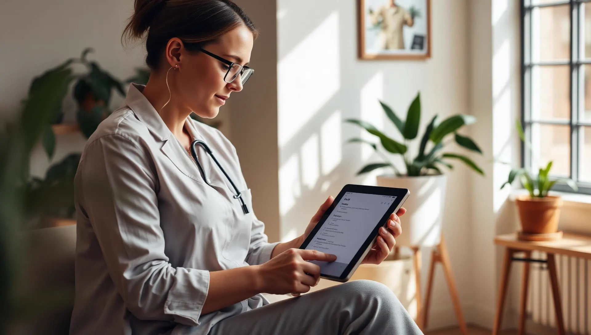 Therapist managing task workflows and client follow-ups
